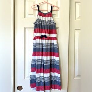 Girls Size 10 Gymboree red, white and blue maxi dress
